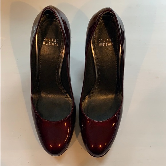 Stuart Weitzman Red Patent Leather Heels - Picture 1 of 3